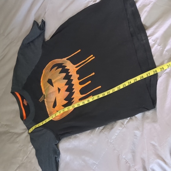 HALLOWEEN Black Short Sleeve Shirt XXL 18 Orange jack-o'-lantern Pumpkin Big Kid - Picture 6 of 6
